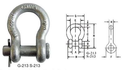 G213 US ROUND PIN ANCHOR SHACKLE