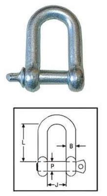 EUROPEAN D SHACKLE WITH SCREW PIN
