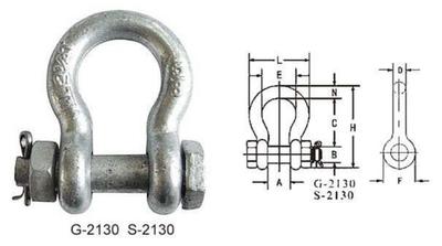 G2130 US BOLT TYPE ANCHOR SHACKLE