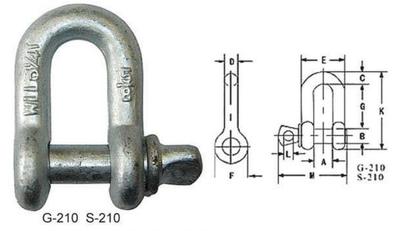 G210 US SCREW PIN CHAIN SHACKLE