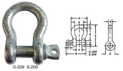 G209 US SCREW PIN ANCHOR SHACKLE